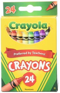 crayola 24 count box of crayons non-toxic color coloring school supplies (2 packs)