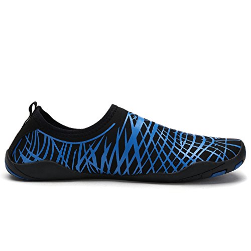 Cheston Mens Barefoot Quick Dry Aqua Water Shoe(14 Women / 12 Men, Blue)