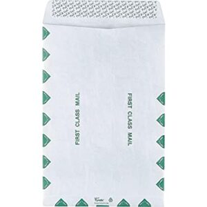 Staples Spl17179 Easyclose Catalog Envelopes, 10X15, White With Green Diamond Border, 100/Bx