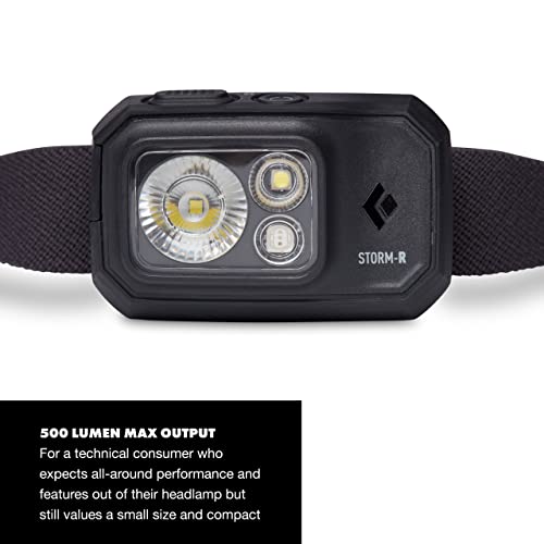 Black Diamond Equipment Storm 500-R Headlamp, Black