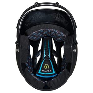 CHAMPRO HX Rise Fastpitch Softball Batting Helmet with Facemask in Solid Color Matte Finish, Black, Junior, HXFPMBJ Medium