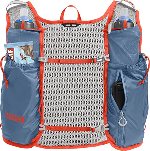 CamelBak Trail Run Hydration Vest 34 oz, Captain's Blue/Spicy Orange