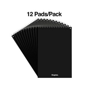 STAPLES White Paper Steno Pads, Gregg Ruled, 6" x 9", 12/Pack (2 Pack)