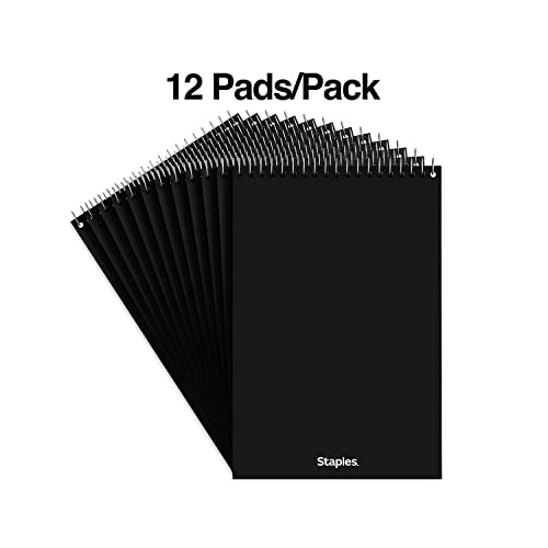 STAPLES White Paper Steno Pads, Gregg Ruled, 6" x 9", 12/Pack (2 Pack)