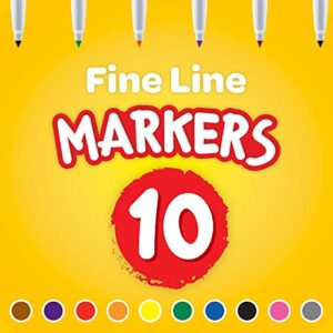 Crayola Original Marker Set, Fine Tip, Assorted Classic Colors, Set of 10