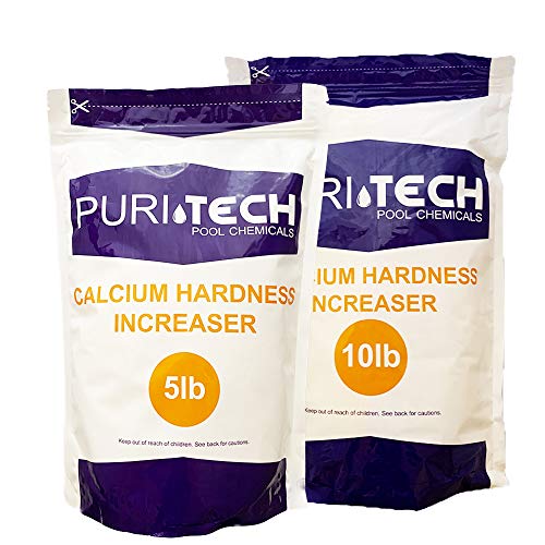 Puri Tech Pool Chemicals 15 lb Calcium Hardness Increaser Plus for Swimming Pools & Spas Increases Calcium Hardness Levels Prevents Surface Staining