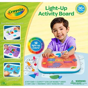 crayola light up activity board, kids art kit, toys & gifts for ages 3, 4, 5, 6