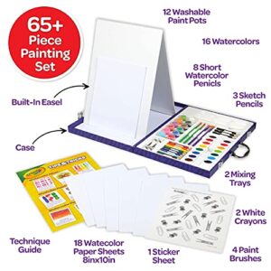 Crayola Table Top Easel & Art Kit (65 Pcs), Kids Painting Set, Gifts for Kids, Ages 4+