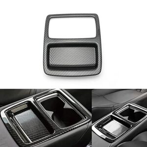 xotic tech inner rear seat water cup holder panel frame cover trim, carbon fiber pattern, compatible with honda accord 10th gen 2018-2022