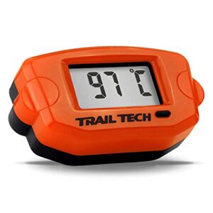 trail tech 743-eh4 orange tto digital temperature gauge 16mm radiator hose sensor