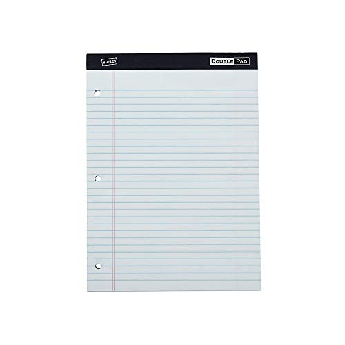 Staples 478900 Double Pad Notepads 8.5X11.75 White 100 Sh/Pd 6 Pd/Pk