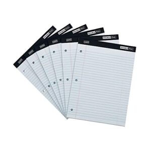 Staples 478900 Double Pad Notepads 8.5X11.75 White 100 Sh/Pd 6 Pd/Pk