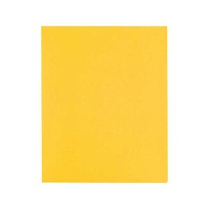 staples 578544 school grade 2 pocket folder yellow 25/box (50761/27538-cc)