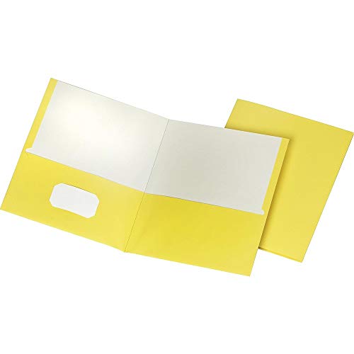 Staples 578544 School Grade 2 Pocket Folder Yellow 25/Box (50761/27538-Cc)
