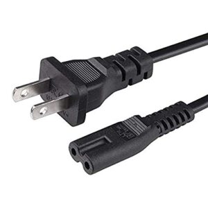 printer power cable, neortx 1.5 meters 2 prong ac printer power cord cable for hp officejet pro, envy, deskjet, canon pixma, brother, samsung xpress and more