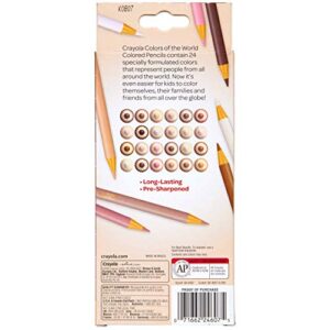 Crayola Colored Pencils 24 Count, Colors of the World, Skin Tone Colored Pencils