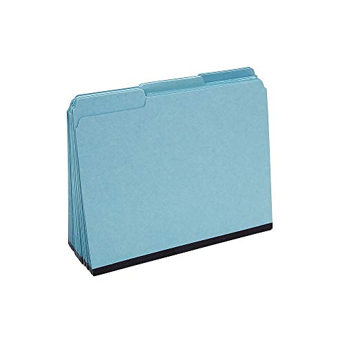 Staples 606798 Pressboard File Folders 3 Tab Letter Blue 25/Box