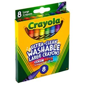 Crayola Ultra Clean Large Washable Crayons, School Supplies, 8 Count(Pack of 1)