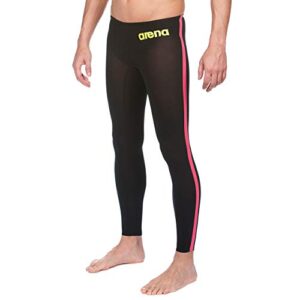arena powerskin r-evo open water pant, black/fluo yellow, 32