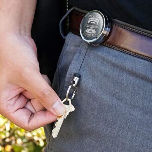 Supernatural Brother's Impala Heavy Duty Metal Retractable Reel ID Badge Key Card Tag Holder with Belt Clip