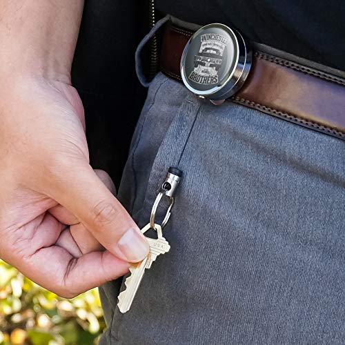 Supernatural Brother's Impala Heavy Duty Metal Retractable Reel ID Badge Key Card Tag Holder with Belt Clip