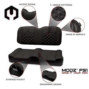 MODZ® FS1 Custom Golf Cart Front Seat for ICON - [Add $40] - Black Base - Cobra Pattern