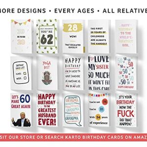 Funny Birthday Card For Men and Women, Single Large 5.5 x 8.5 Happy Birthday Card For Him Or Her, Birthday Card For Husband, Birthday Card For Brother - Birthday Card For Sister, Birthday Card For Son, Nephew, Niece - Karto - Let Me Know
