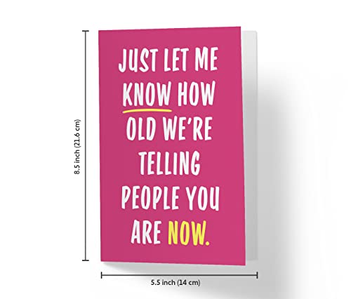 Funny Birthday Card For Men and Women, Single Large 5.5 x 8.5 Happy Birthday Card For Him Or Her, Birthday Card For Husband, Birthday Card For Brother - Birthday Card For Sister, Birthday Card For Son, Nephew, Niece - Karto - Let Me Know