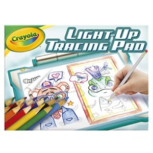 crayola light up tracing pad – teal, kids light board for tracing & sketching, easter toys for kids, easter gifts, 6+ [amazon exclusive]