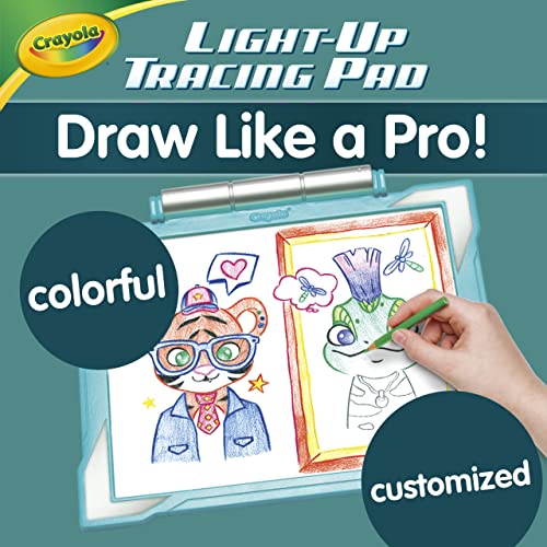 Crayola Light Up Tracing Pad - Teal, Kids Light Board For Tracing & Sketching, Easter Toys for Kids, Easter Gifts, 6+ [Amazon Exclusive]