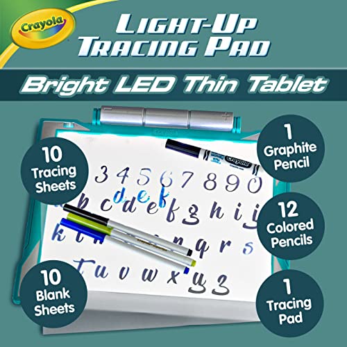 Crayola Light Up Tracing Pad - Teal, Kids Light Board For Tracing & Sketching, Easter Toys for Kids, Easter Gifts, 6+ [Amazon Exclusive]