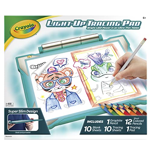 Crayola Light Up Tracing Pad - Teal, Kids Light Board For Tracing & Sketching, Easter Toys for Kids, Easter Gifts, 6+ [Amazon Exclusive]