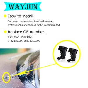 WayJun 8S4Z17603AA Windshield Washer Nozzle Water Jet replacement for 2008 2009 2011 Ford Focus (Set of 2)