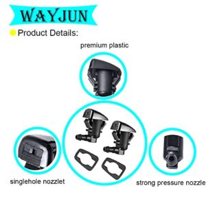 WayJun 8S4Z17603AA Windshield Washer Nozzle Water Jet replacement for 2008 2009 2011 Ford Focus (Set of 2)