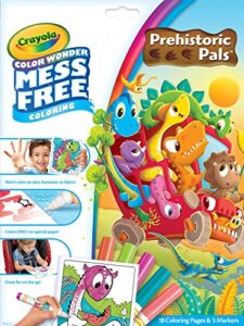 crayola color wonder prehistoric pals specialty markers and paper, multicolor