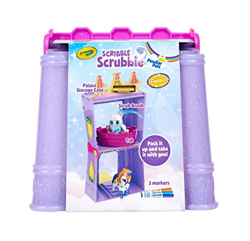 Crayola Scribble Scrubbie Peculiar Pets, Palace Playset with Yeti & Unicorn Toys, Kids Gifts for Girls & Boys, Ages 3, 4, 5, 6