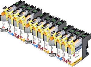 blake printing supply compatible ink cartridge replacement for brother lc101, lc103 (black, cyan, magenta, yellow, 12-pack)