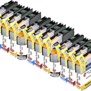 Blake Printing Supply Compatible Ink Cartridge Replacement for Brother LC101, LC103 (Black, Cyan, Magenta, Yellow, 12-Pack)