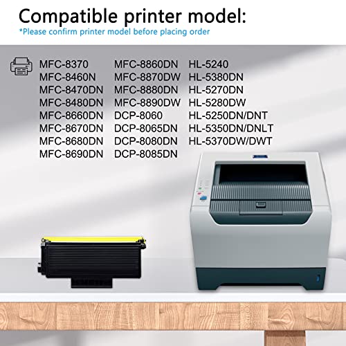 HIYOTA TN-550 TN 550 Compatible TN550 Toner Cartridge Black Replacement for Brother TN550 HL-5240 5350DN/DNLT 5370DW/DWT MFC-8370 8880DN 8890DW DCP-8060 8085DN Printer (TN550-5PK)