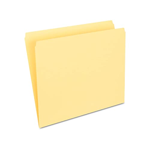 Staples 509661 Top-Tab File Folders Straight-Cut Tab Letter Size Yellow 100/Bx