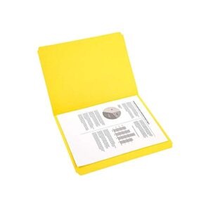 Staples 509661 Top-Tab File Folders Straight-Cut Tab Letter Size Yellow 100/Bx