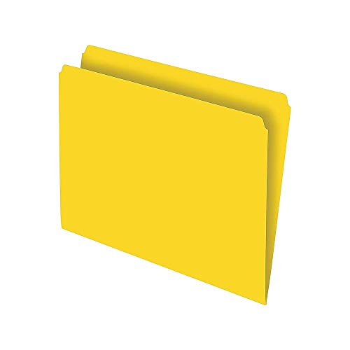 Staples 509661 Top-Tab File Folders Straight-Cut Tab Letter Size Yellow 100/Bx