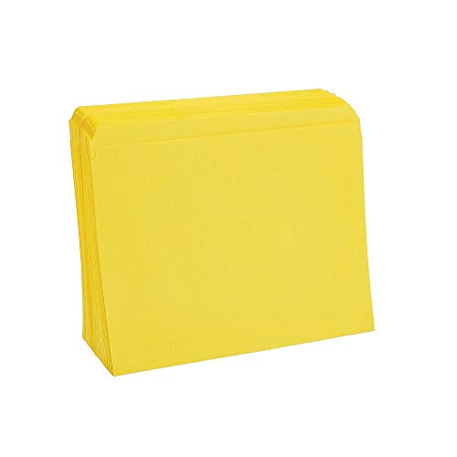 Staples 509661 Top-Tab File Folders Straight-Cut Tab Letter Size Yellow 100/Bx