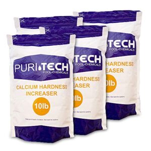 puri tech swimming pool granular calcium cal hardness increaser plus 40lbs – 4 bags of 10lb