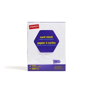 staples 490887 cardstock paper 110 lbs 8.5-inch x 11-inch white 250/pack (49701)