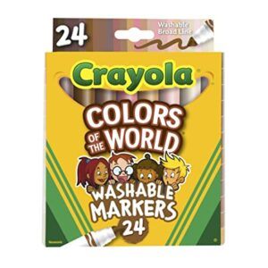 Crayola Colors of The World Markers, Skin Tone Markers, Classroom Supplies, Gift for Kids, 24 Count (Styles Vary)