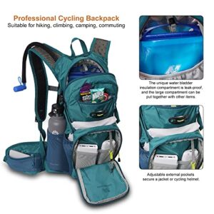 N NEVO RHINO Multipurpose Hydration Backpack with 3L Water Bladder, High Flow Bite Valve, Perfect Water Backpack 18L for Hiking, Cycling