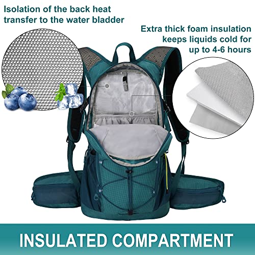 N NEVO RHINO Multipurpose Hydration Backpack with 3L Water Bladder, High Flow Bite Valve, Perfect Water Backpack 18L for Hiking, Cycling