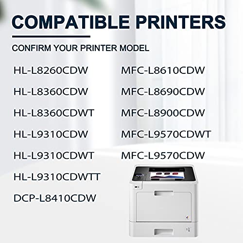 Van Enterprises 4 Pack Color TN-431 TN431 TN431BK TN431C TN431M TN431Y (1BK+1C+1M+1Y) Compatible Toner Cartridge Replacement for Brother HL-L8260CDW DCP-L8410CDW MFC-L8610CDW L8690CDW Printer Ink