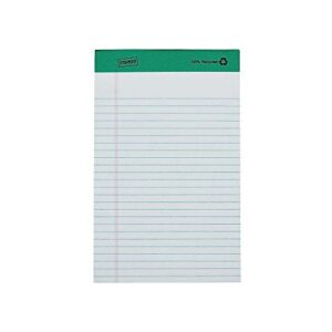 staples 491461 notepads 5-inch x 8-inch narrow white 50 sheets/pad 12 pads/pk (18592stp)